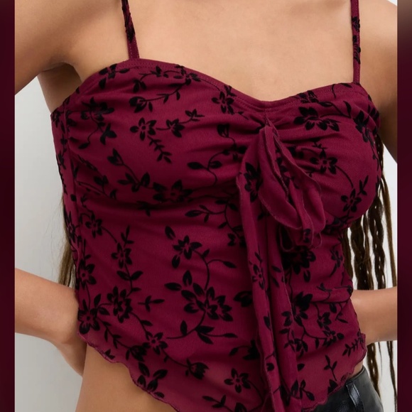 Dark Pink/Purple and Black Going Out Top - Picture 3 of 3